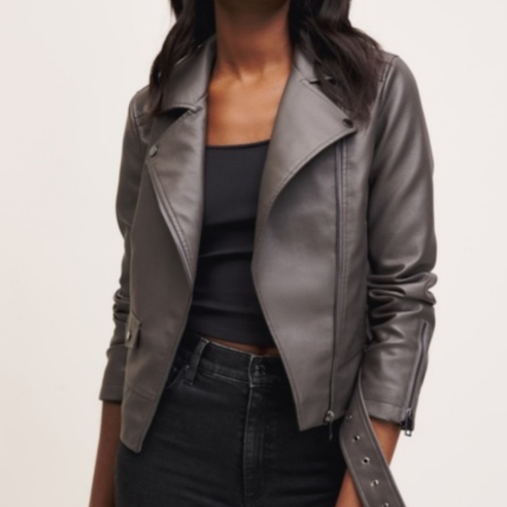 Dynamite Grey Leather jacket